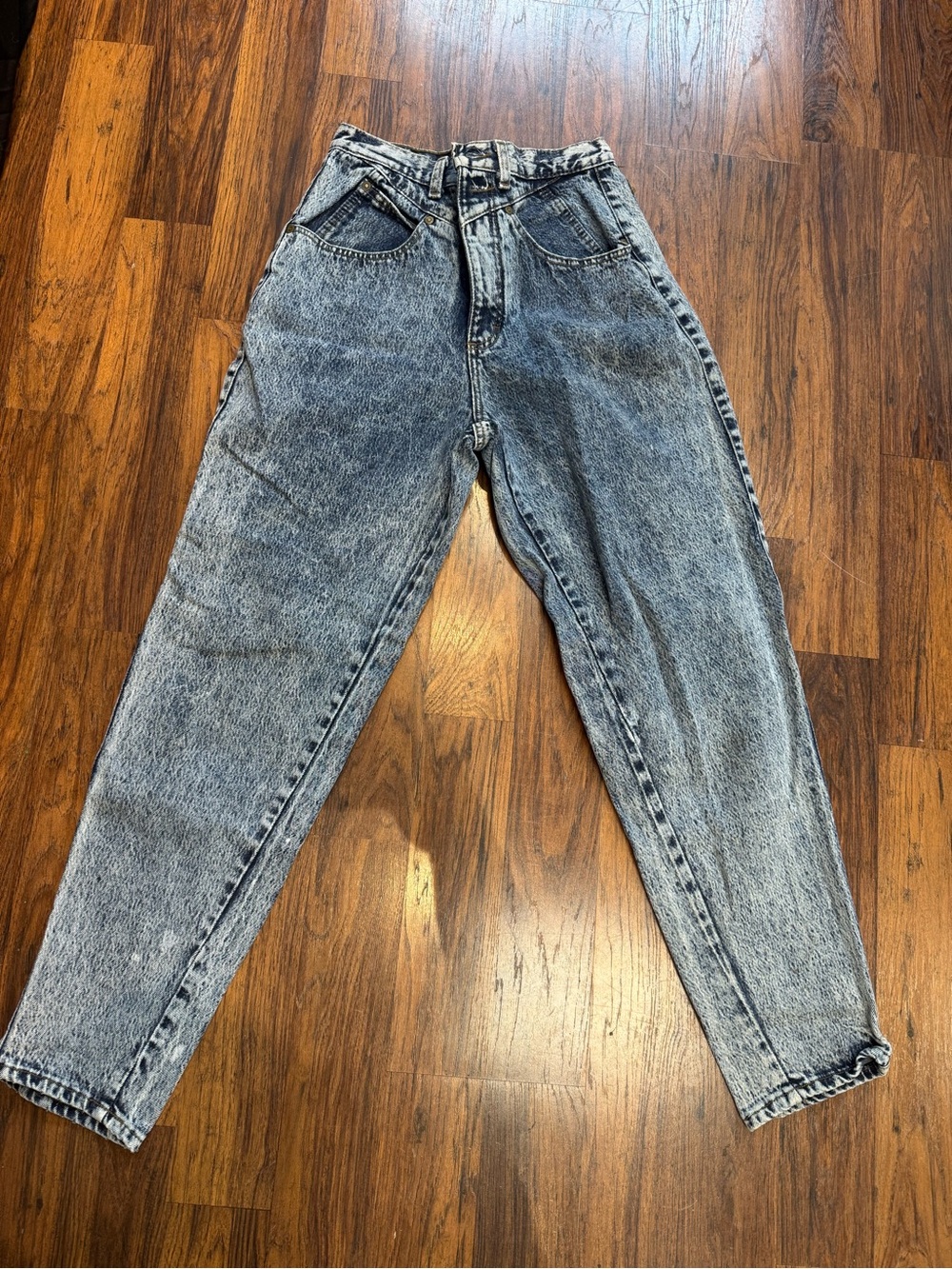 Zena High Rise Acid Wash Jeans - Light Blue/Gray